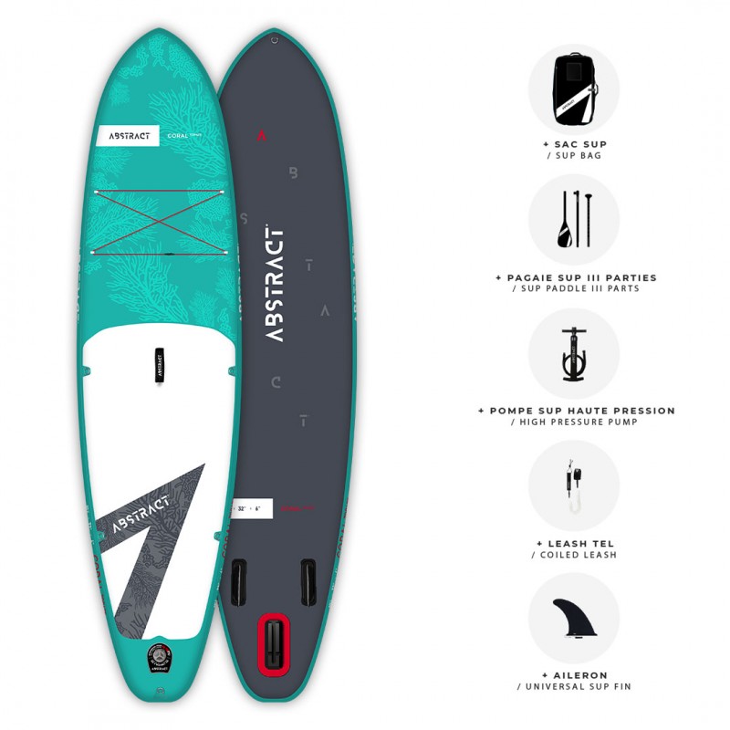 Stand up paddle gonflable Coral 10'6 de la marque Abstract