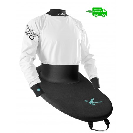 Jupe anorak Cross manches longues de la marque Hiko pour la pratique du kayak cross