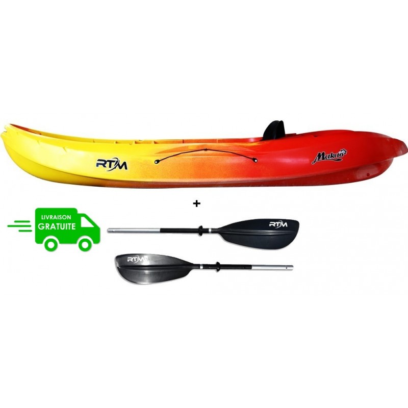 Pack kayak Makao soleil, de la marque RTM, avec pagaie