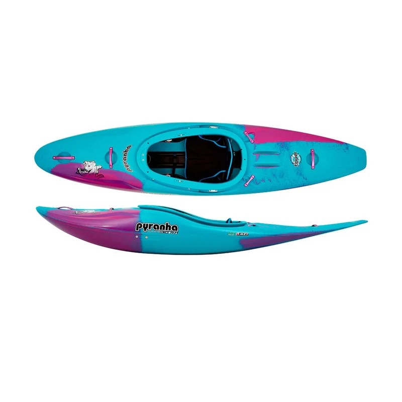 Kayak cross Rip-R-evo 2 avec ailerons couleur cotinga blue de la marque Pyranha