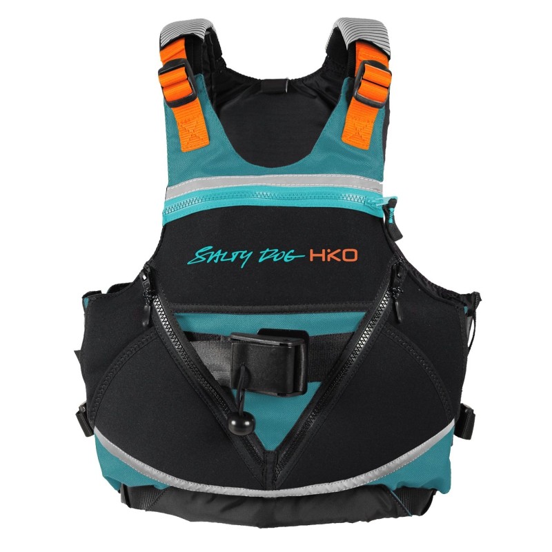 Gilet de haute rivière Salty Dog bleu vu avant, de la marque Hiko